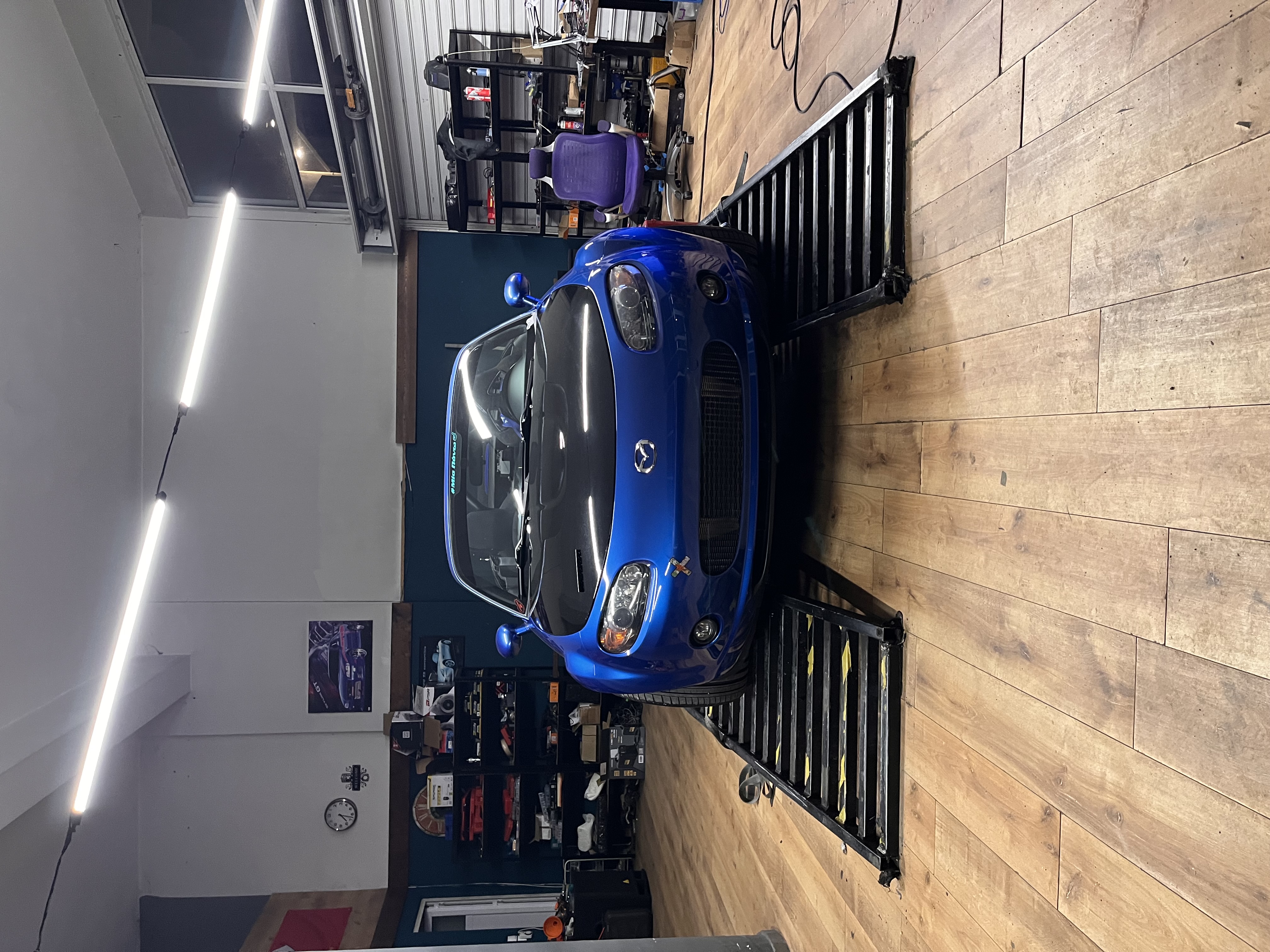 Blue MX-5 on DMS Tuned dyno
